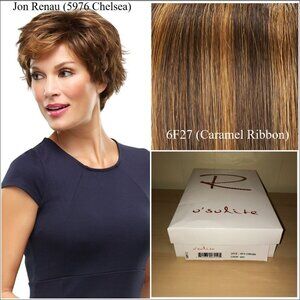 Jon Renau 5976 Chelsea O'solite Synthetic Wig (Basic Cap)-6F27 (Caramel Ribbon)